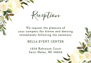 wedding reception invitations zazzle
