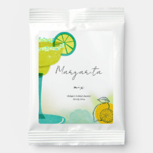 Greenery Watercolor Lime Tequila Bridal Shower Margarita Drink Mix