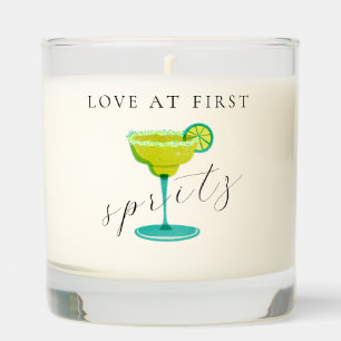Greenery Watercolor Margarita Lime Scented Candle