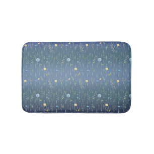 Greenery Watercolor Rustic Botanic floral flower Bath Mat