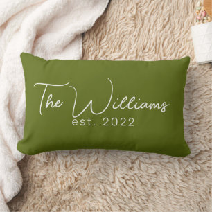 Greenery Wedding, Bridal, Engagement Gift Lumbar Pillow