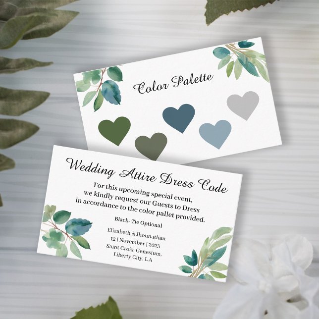  Greenery Wedding Ceremony Attire Dress Code  Enclosure Card (Creator Uploaded)
