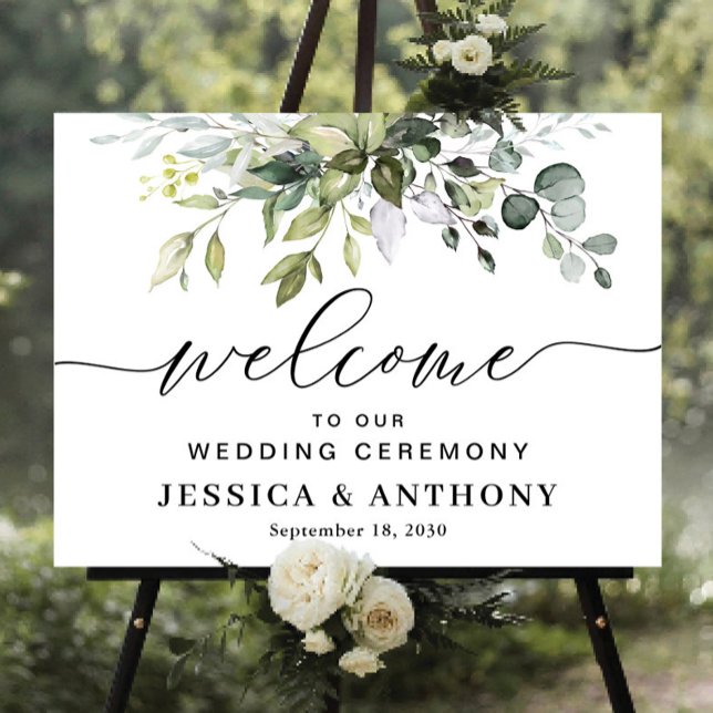 Greenery Wedding Ceremony foam board (Creator Uploaded)