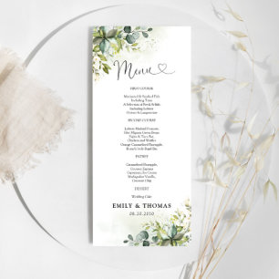 Greenery Wedding Ceremony Menu