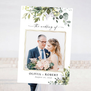 Greenery Wedding Ceremony Photo Prop Foam Board