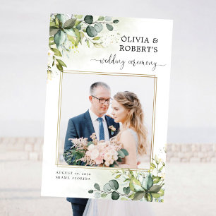 Greenery Wedding Ceremony Photo Prop Foam Board