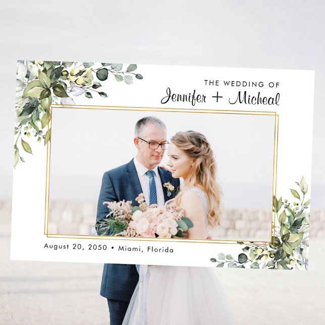 Greenery Wedding Ceremony Photo Prop Foam Board (Creator Uploaded)