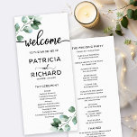 Greenery Wedding Ceremony Program<br><div class="desc">Get ready to be mesmerized by our breathtaking greenery wedding suite! Featuring a delicate illustration of eucalyptus leaves paired with bold, elegant calligraphy, it’s the perfect match for your enchanting garden-themed wedding. If you're missing any items or have a special request, don’t hesitate to reach out via chat—I’m here to...</div>