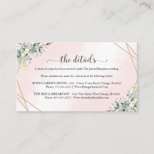 Greenery Wedding Details Enclosure Card