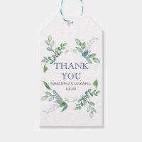 Greenery Wedding Favor Gift Tags