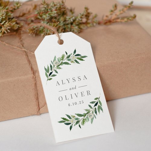 Greenery Wedding Favor Tag Gift Tags