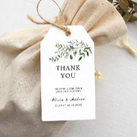 Greenery Wedding Favor Tag Template,