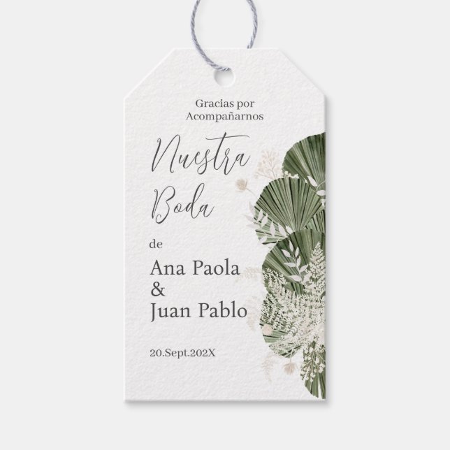Greenery Wedding Gift Tags (Front)