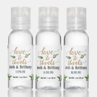 Greenery Wedding Hand Sanitizer Favor