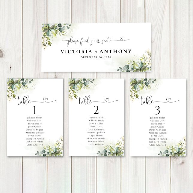 Greenery Wedding Head Table Sign (Creator Uploaded)