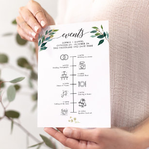 Personalized Wedding Welcome Letter & Itinerary - Floral – Destination  Wedding Details Shop