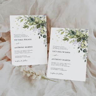 Greenery Wedding Invitation