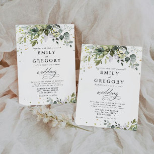 Greenery Wedding Invitation