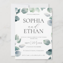 Greenery Wedding Invitation