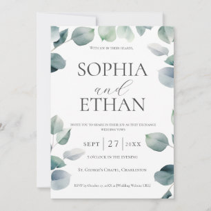 Greenery Wedding Invitation