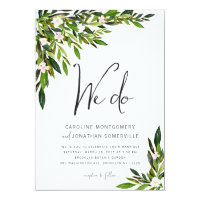 Greenery Wedding Invitation Set Botanical Invite