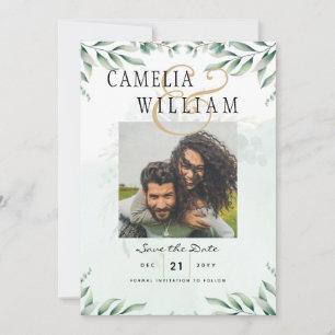 Greenery Wedding Invitations Website RSVP QR CODE