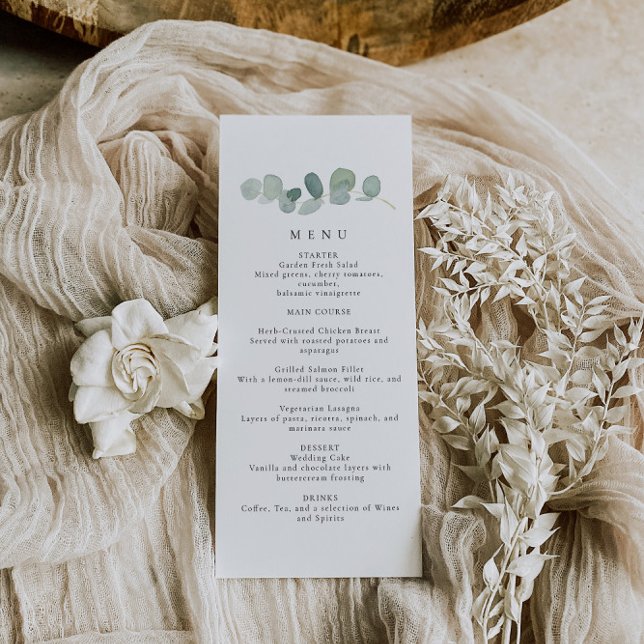 Greenery Wedding Menu (Creator Uploaded)