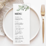 Greenery Wedding Menu Cards Template<br><div class="desc">Wedding Menu Template Download,  Wedding Menu Cards,  Menu Template,  Wedding Menus,  Minimalist,  Modern,  Dinner Menu, 
This Wedding Menu Template Download is perfect for you if you are looking for beautiful and easy-to-use Wedding Menu Cards.</div>