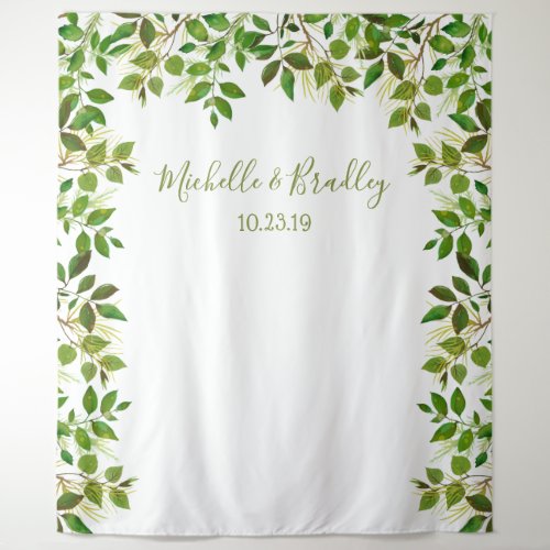 Greenery Wedding Photo Booth Backdrop