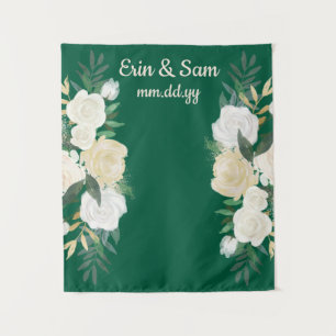 Greenery Wedding Photo Booth Backdrop Hunter Green