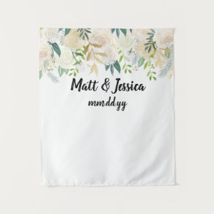 Greenery Wedding Reception Backdrop Photo Booth