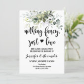 Greenery wedding reception invitation (Standing Front)