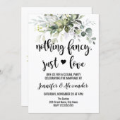Greenery wedding reception invitation (Front/Back)