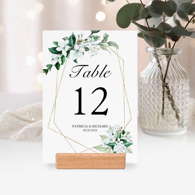 Greenery Wedding Reception Table Number Holder (Creator Uploaded)