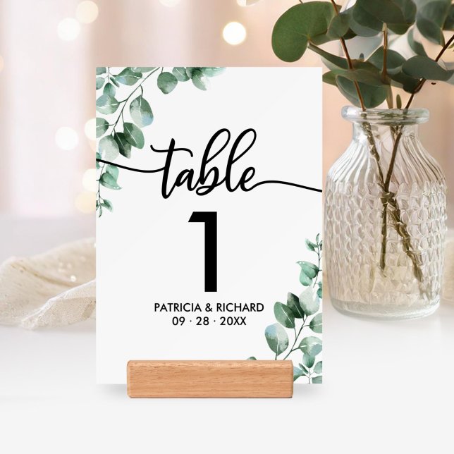 Greenery Wedding Reception Table Number Holder (Creator Uploaded)