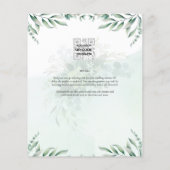 Greenery Wedding RSVP BUDGET (Back)