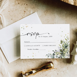 Greenery Wedding RSVP Card