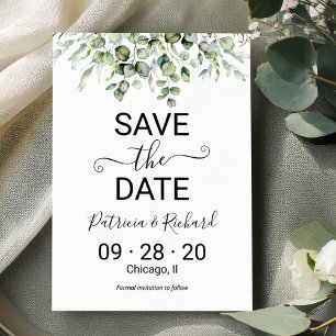 Greenery Wedding Save The Date Invitation