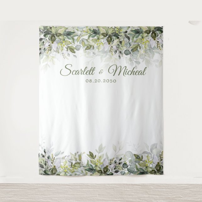Greenery Wedding Tapestry (Front)