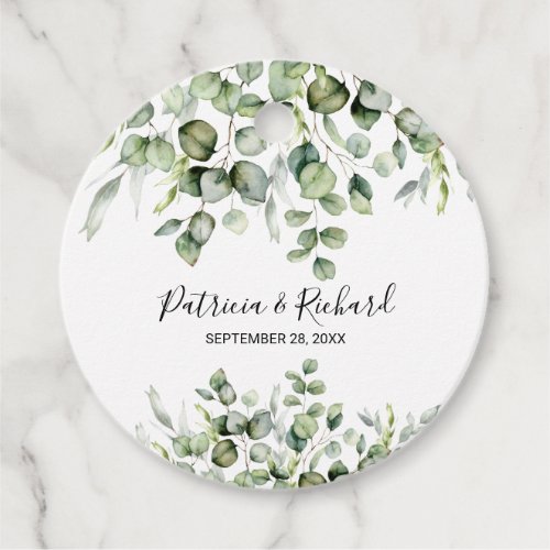 Greenery Wedding Thank You Favor Tags