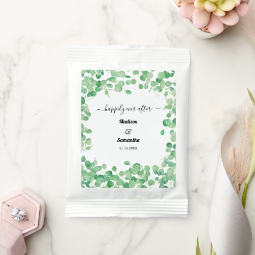 Greenery Wedding Watercolor Eucalyptus Drink Mix