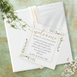 Greenery Wedding Welcome Gift Basket Bag Favor Tags<br><div class="desc">This elegant greenery and gold tag can be personalized with your special thank you information in chic typography. Designed by Thisisnotme©</div>