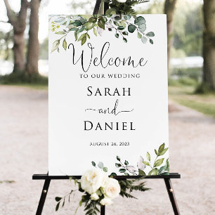 Greenery Wedding Welcome Sign, Eucalyptus Welcome  Foam Board