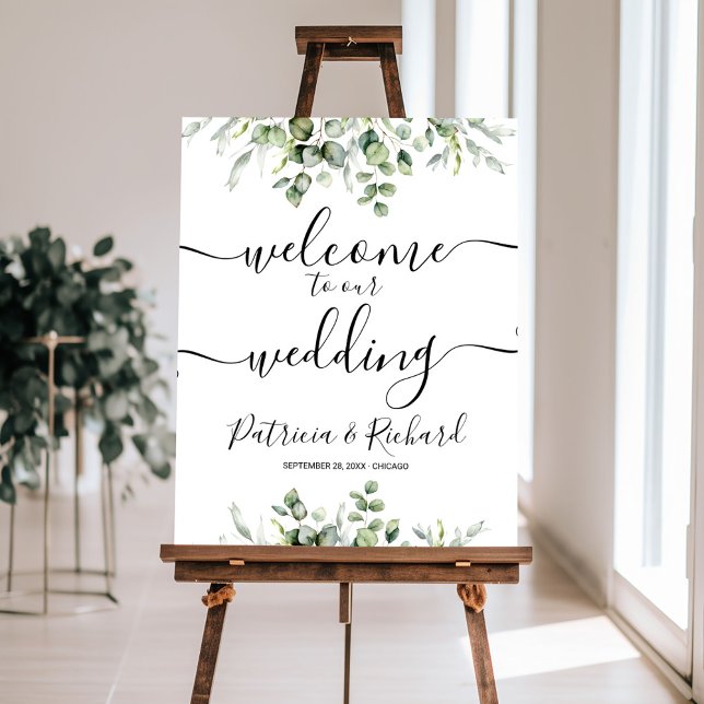 Greenery Wedding Welcome Sign Foam Board (Creator Uploaded)