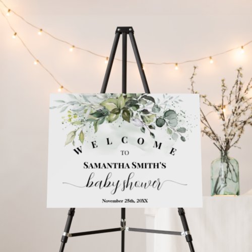 Greenery Welcome Baby Shower Eucalyptus Foam Board