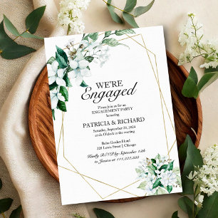 Greenery We're Engaged Engagement Party Invitation