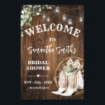 Greenery Western Welcome Cowgirl Bridal Shower Poster<br><div class="desc">Change Text to the design,  for additional changes (font color,  font style,  move or remove elements),  click on personalize,  scroll down and click on the link "Edit using Design Tool". ** Please see the full collection for matching designs available**</div>