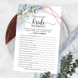 Greenery What Is The Bride Wearing Game Bridal Fly Flyer