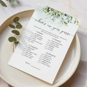 Greenery what's in your purse game