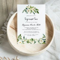 Greenery White Autumn Floral Sip and See